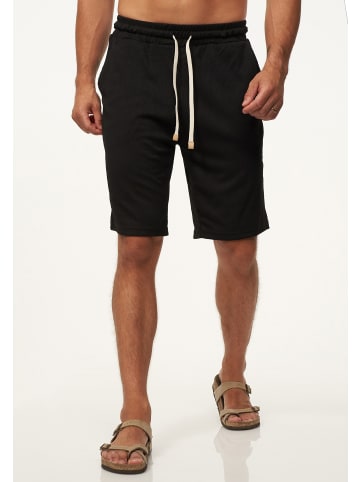 behype Shorts - mit Rippstruktur mit Gummibund für Herren Sommershorts in Schwarz