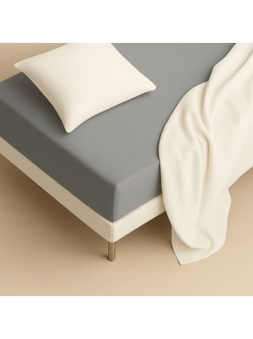 Schöner Wohnen Kollektion Spannbettlaken FLAT 1 in Grau