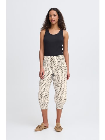 Pulz Pants Suiting PZJILL regular fit in Off White Black Graphic Print