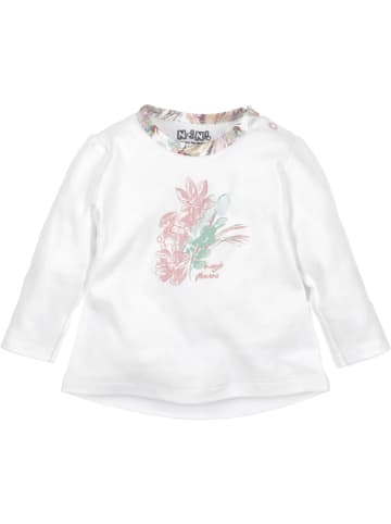 Nini Babylangarmshirt Floral in weiss