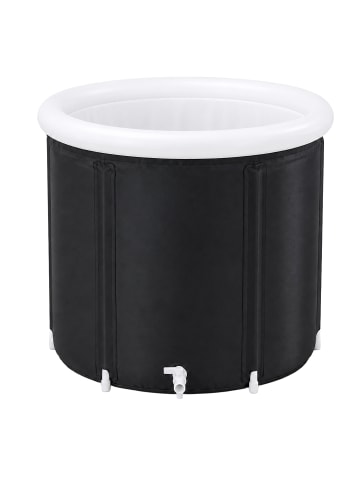 relaxdays Eisbad in Schwarz/ Weiß - (H)75 x Ø 75 cm