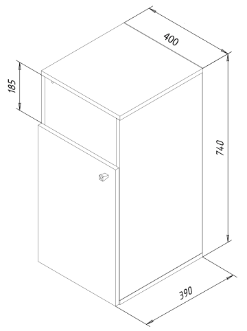 VCM  Wäscheschrank Wäschetruhe Dreso L 1f in Weiß