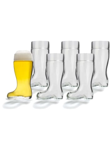 Stölzle 6er Set Biergläser Stiefel 500 ml in transparent