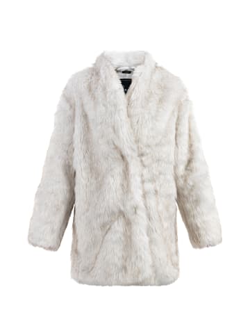 faina Damen Faux Fur Mantel in Weiss