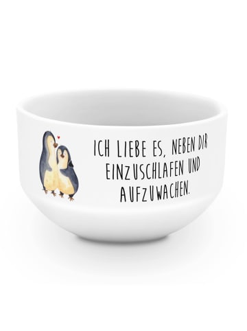 Mr. & Mrs. Panda Müslischale Pinguine Einschlafen mit Spruch in Weiß