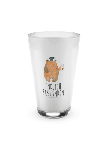 Mr. & Mrs. Panda Blümchentailglas Bär Prüfung mit Spruch in Transparent