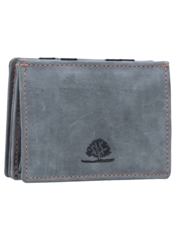Greenburry Vintage Geldbörse Leder 7.5 cm in steel blue
