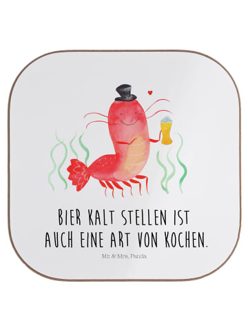 Mr. & Mrs. Panda Flaschenuntersetzer Hummer Weizen mit Spruch in Weiß
