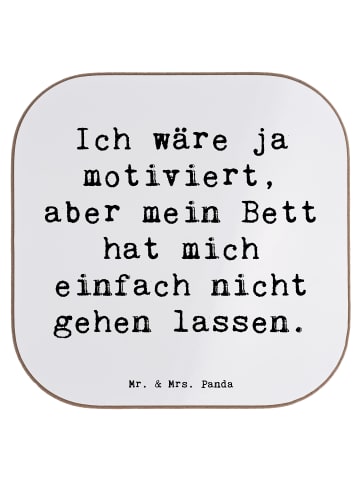 Mr. & Mrs. Panda Tischschoner Spruch Motivationsbett mit Spruch in Weiß