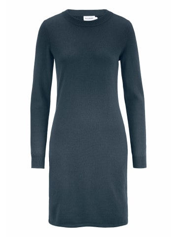Hessnatur Strick Kleid Regular in dunkles petrol