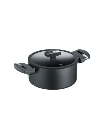 Berndes Kochtopf mit Glasdeckel 24 cm, Aluminium recycelt - b.green in schwarz