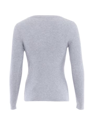 CHANI Damen Strickpullover in Grau Melange