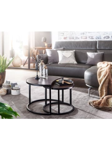 FineBuy Couchtisch in Schwarz / Mango / 41x60x41