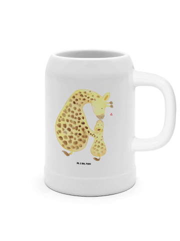 Mr. & Mrs. Panda Bierkrug Giraffe Kind ohne Spruch in Weiß