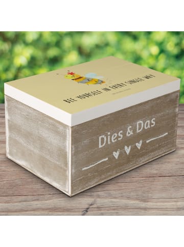 Mr. & Mrs. Panda fotobox Biene Blume mit Spruch in Gelb Pastell