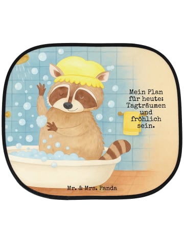 Mr. & Mrs. Panda Sonnenschutz Waschbär Design mit Spruch in Weiß