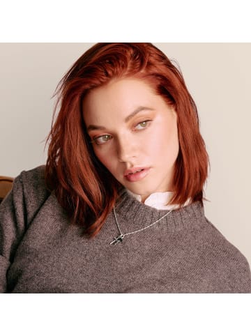 Thomas Sabo Kette True Romance Schwert Und Rose Zirkonia in silber, bunt