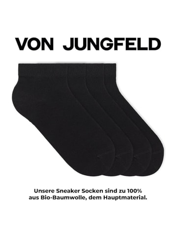 von Jungfeld Sneaker Socken Essentials Set in Pitch Black