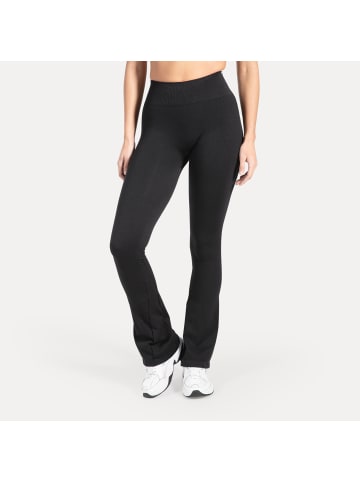 SMILODOX Schlaghose Leggings Aylin Scrunch in Schwarz
