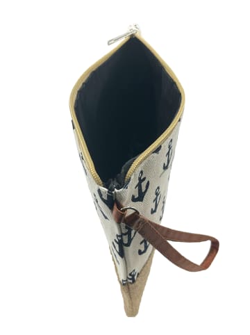 Yuhu Kosmetiktasche Schminktasche Maritim in Beige