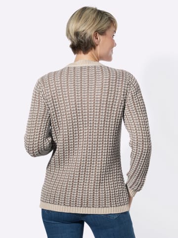 WITT WEIDEN Strickjacke in taupe-sand-gemustert