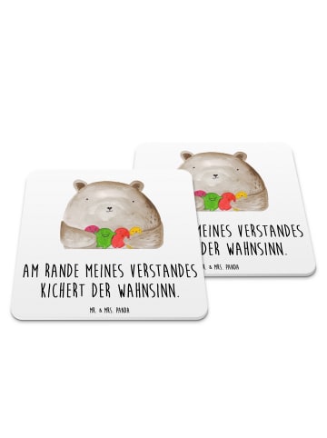 Mr. & Mrs. Panda Bierdeckel Bär Gefühl mit Spruch in Weiß