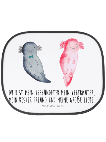 Mr. & Mrs. Panda Sonnenschutz Auto Axolotl Freundin mit Spruch in Weiß