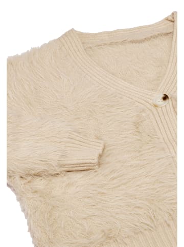 Swirly Damen Strickjacke in Dunkelbeige