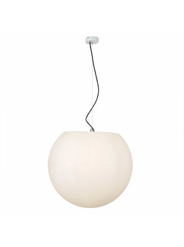 Licht-Erlebnisse Außen Pendelleuchte Ø 60 x (T)140 cm in Weiß