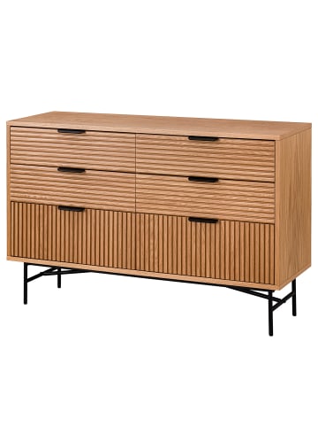 home24 Sideboard KNIVS 6 Schubladen in Eiche