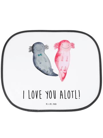 Mr. & Mrs. Panda Sonnenschutz für Auto Axolotl Liebe mit Spruch in Weiß