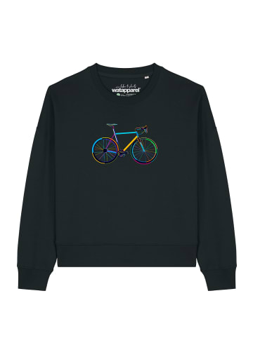 wat? Apparel Sweatshirt Fahrrad by night in Schwarz