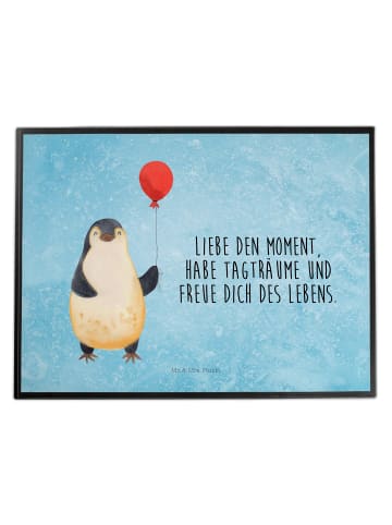 Mr. & Mrs. Panda Malunterlage Pinguin Luftballon mit Spruch in Eisblau