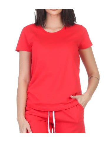 NORMANN Schlafanzug kurzarm Oberteil Pyjama Shirt Top in pink