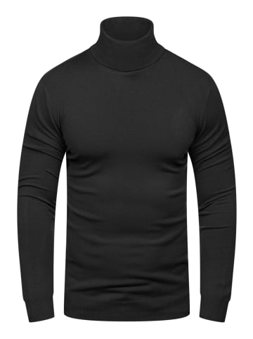 behype Rollkragenpullover TIBERIUS in Schwarz