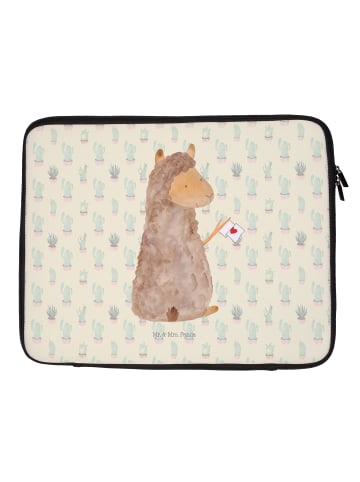 Mr. & Mrs. Panda Laptophülle Alpaka Fahne ohne Spruch in Kaktus Grün