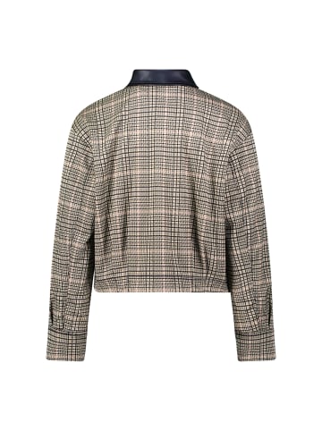 Zero  Karo-Jacke mit Knopfleiste in BeigeBlack