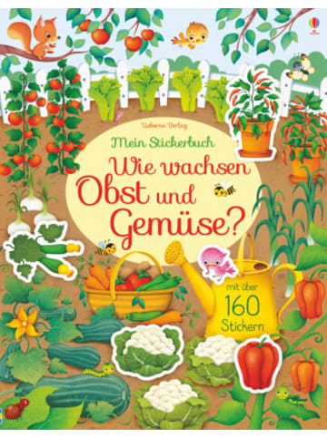 Usborn Papeterie/PBS - Mein Stickerbuch: Wie wachsen Obst und Gemüse?