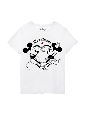 Disney Mickey Mouse T-Shirt kurzarm in Weiß