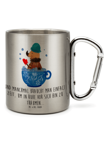 Mr. & Mrs. Panda Tasse Nachtfalter Schaumbad mit Spruch in Silber