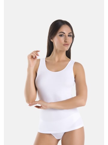 Teyli Baumwollunterhemd mit Rundhalsausschnitt Claudia in weiß
