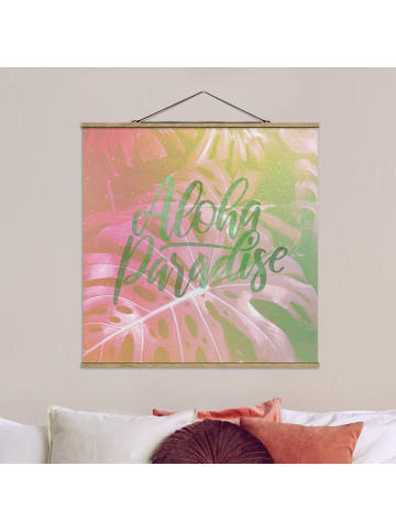 WALLART Stoffbild mit Posterleisten - Rainbow - Aloha Paradise in Pink