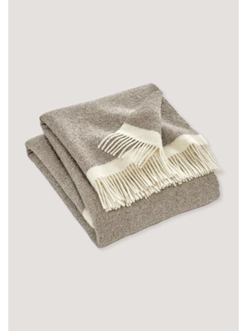 Hessnatur Hessnatur Plaid JONNE aus reiner Bio-Lambswool in naturbraun