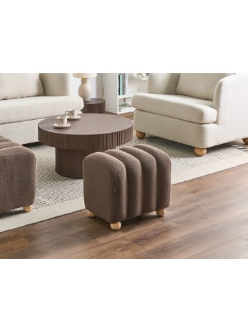 Beliani Pouf IDYLLWILD in Braun - (W) 49 x (H) 45 x (L) 39 cm