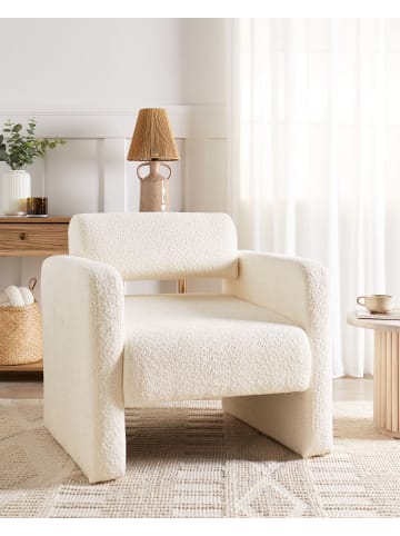 Beliani Sessel HALLSBERG in Weiß - (W) 80 x (H) 76 x (L) 80 cm