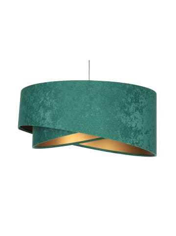 Licht-Erlebnisse Pendelleuchte Ø 50 x (T)102 cm in Schwarz Flaschengrün GoldSchwarz Flaschengrün Gold