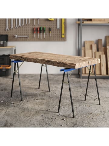 HOMCOM Sägebock-99,5L x 36,5B x 78,5H cm-Blau+Schwarz