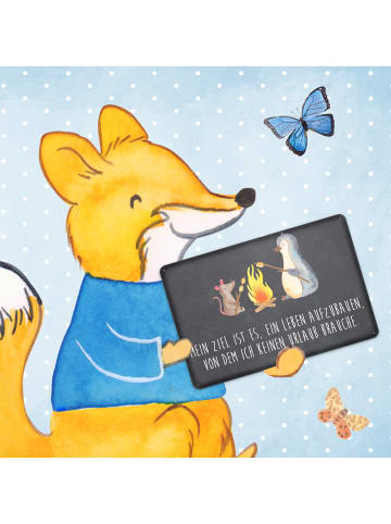 Mr. & Mrs. Panda Schild Pinguin Lagerfeuer mit Spruch in Kreidetafel