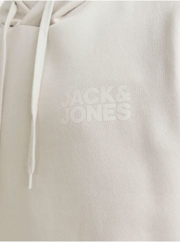 Jack & Jones Sweat Hoodie Frontprint Kapuze Streetwear in Sand