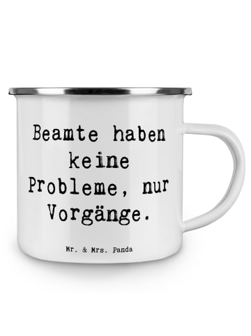 Mr. & Mrs. Panda Kaffeebecher Spruch Beamter ohne Probleme mit S... in Weiß